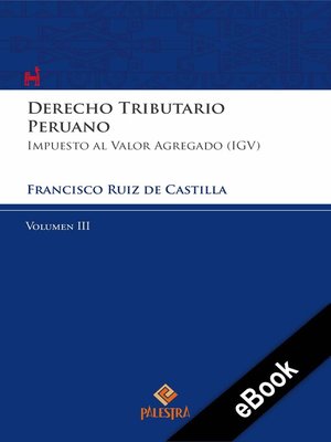 cover image of Derecho Tributario Peruano – Volume III